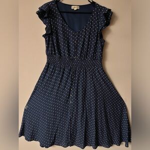 Midi dress - Blue small prints